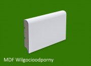 Listwa przypodłogowa MDF biała lakierowana - 80 x 16 R10 PLUS - wilgocioodporna